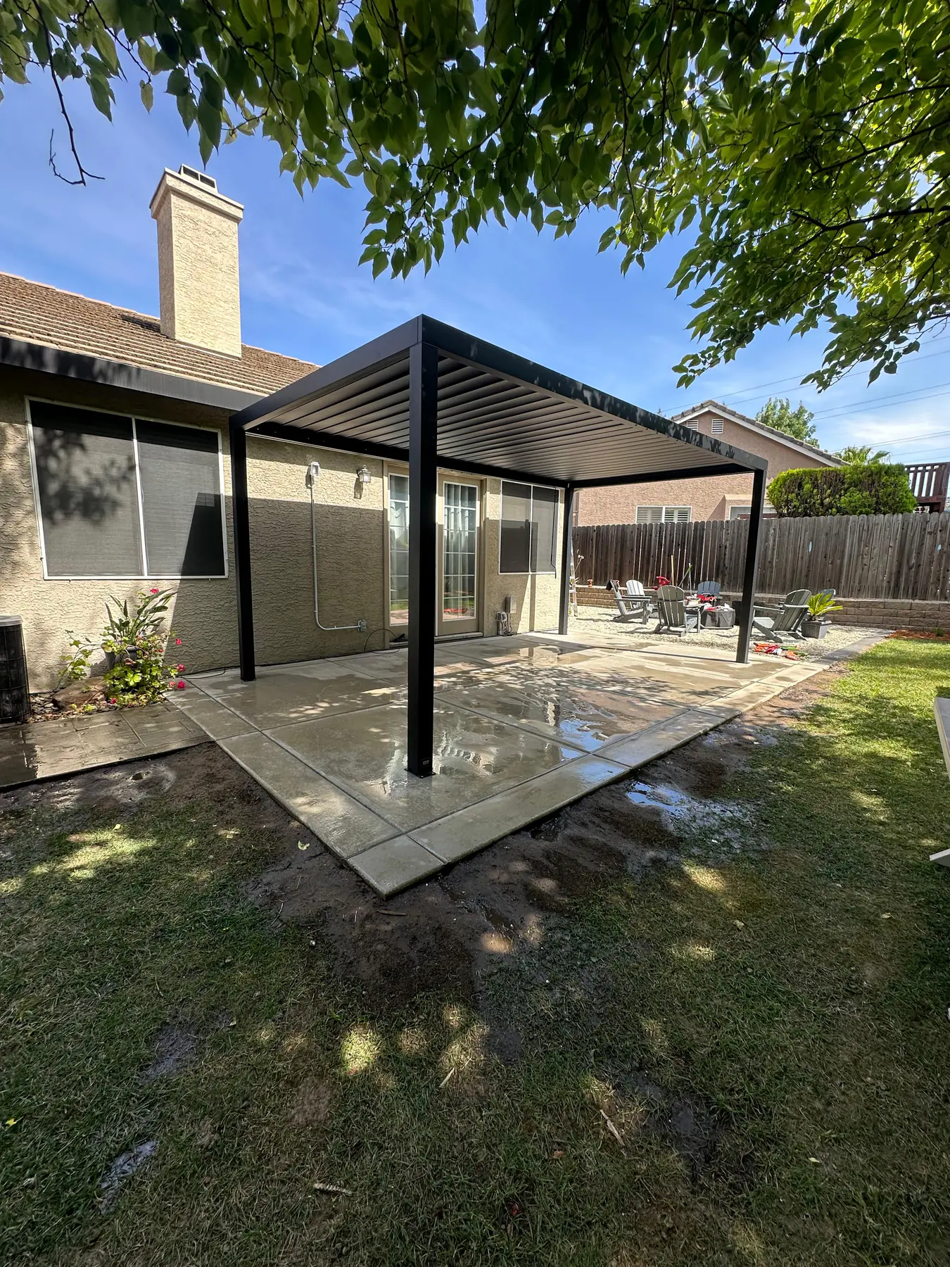 Paver patio ready for outdoor entertaining